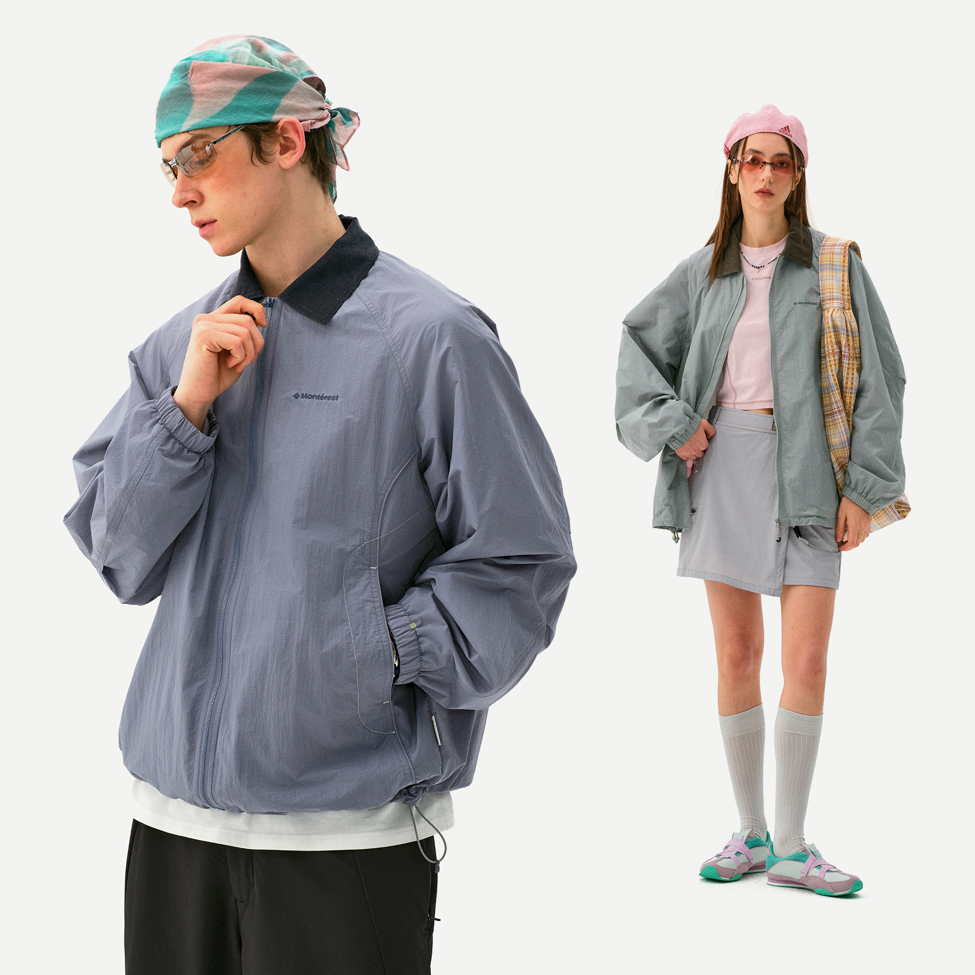 瞬时山野Monterest户外防泼水复古灯芯绒翻领宽松教练夹克外套男 - 图0