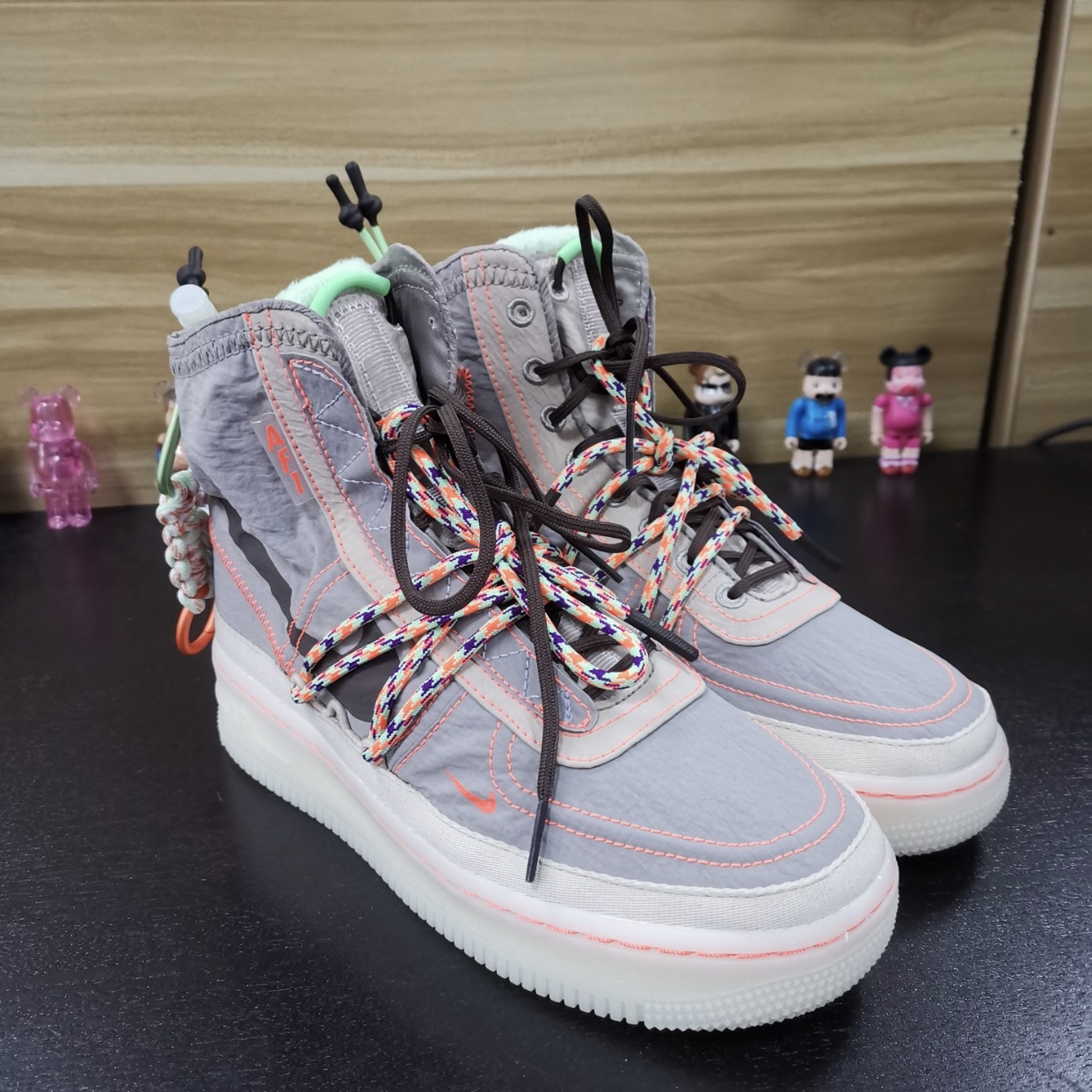 Nike Air Force 1 Shell 防水机能 灰橙 高帮空军板鞋 BQ6096-003 - 图1