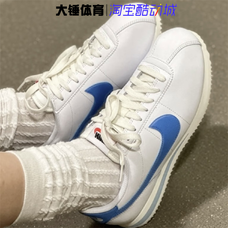 Nike/耐克阿甘鞋女CORTEZ低帮轻便皮面时尚跑步鞋DN1791-100