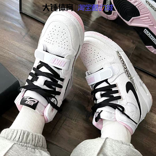 Air Jordan Legacy 312 AJ312 白粉 樱花粉高帮合体鞋 AT4040-106 - 图1