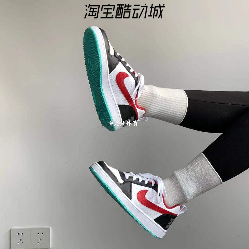 NIKE/耐克 Court Borough 女子纯白休闲低帮板鞋小白鞋BQ5448-100 - 图0