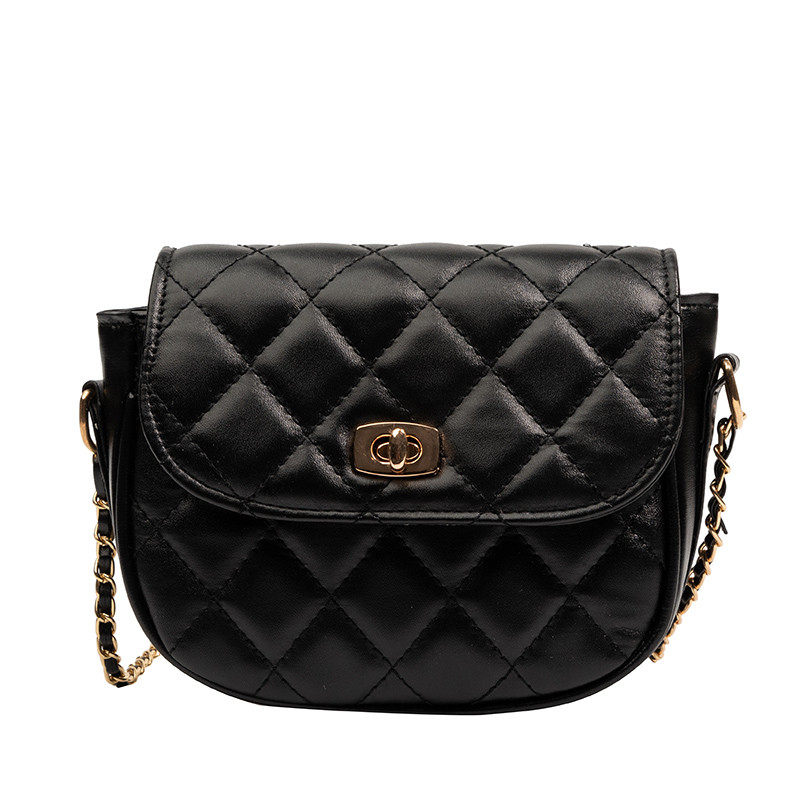 马鞍包包女2021新款潮时尚菱格链条包法国小众百搭ins单肩斜挎包,淘宝优惠券,粉丝福利购,淘宝优惠卷