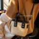 High-end texture, versatile retro fashion portable bucket bag
