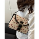 Korean niche contrasting color cherry armpit envelope small square bag