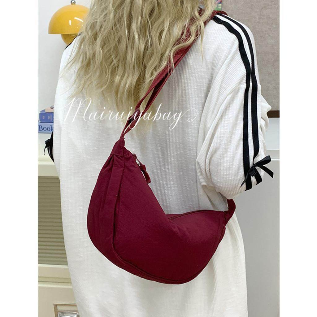 日单饺子包2025新款文艺休闲风尼龙帆布手机包斜挎包腋下包单肩包,淘宝优惠券,粉丝福利购,淘宝优惠卷