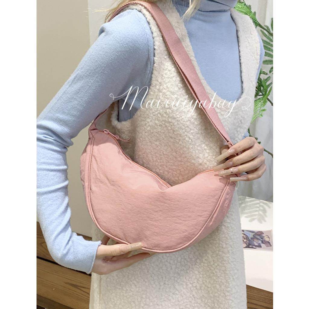 日单饺子包2025新款文艺休闲风尼龙帆布手机包斜挎包腋下包单肩包,淘宝优惠券,粉丝福利购,淘宝优惠卷