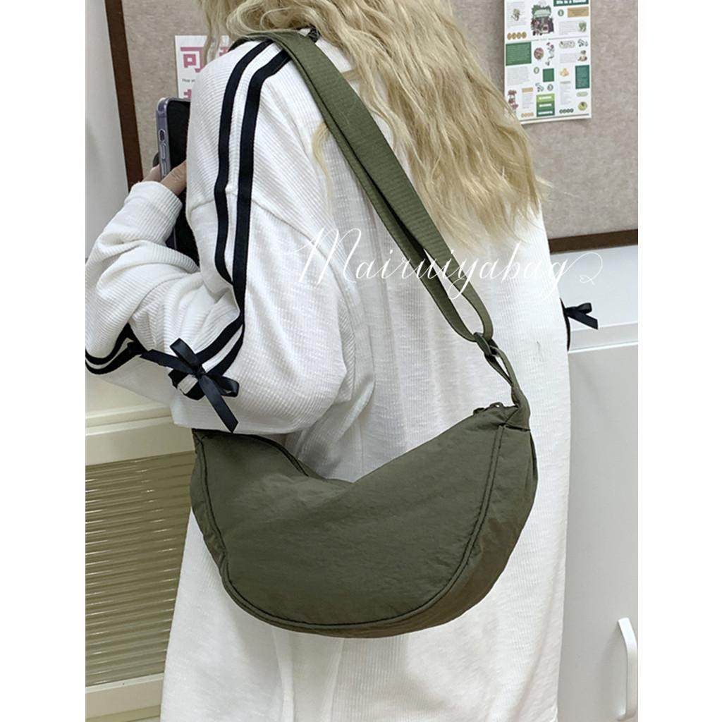 日单饺子包2025新款文艺休闲风尼龙帆布手机包斜挎包腋下包单肩包,淘宝优惠券,粉丝福利购,淘宝优惠卷