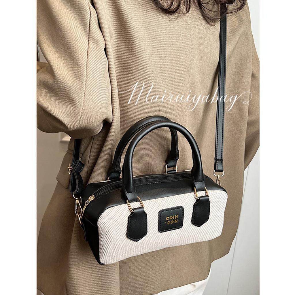 高级感小众设计保龄球包包女2025新款潮百搭撞色枕头包单肩斜挎包,淘宝优惠券,粉丝福利购,淘宝优惠卷