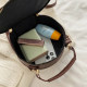 Mariya Stone Pattern Casual Versatile Contrast Color Round Bag