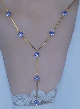 韩国轻奢小众设计Y型项链