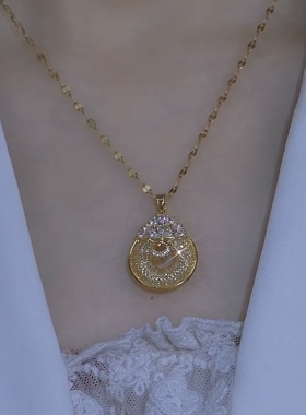 大气金丝网状凤凰项链