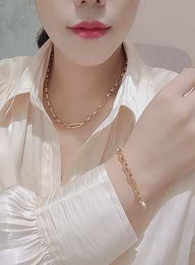 高级感拼接送女生锁骨链特价新款