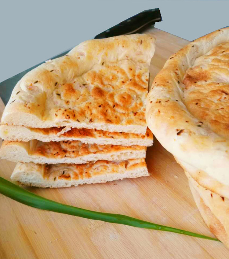 新疆馕饼洋葱大馕清真烤馕手工咸味大馕饼300g*5个真空独立包邮