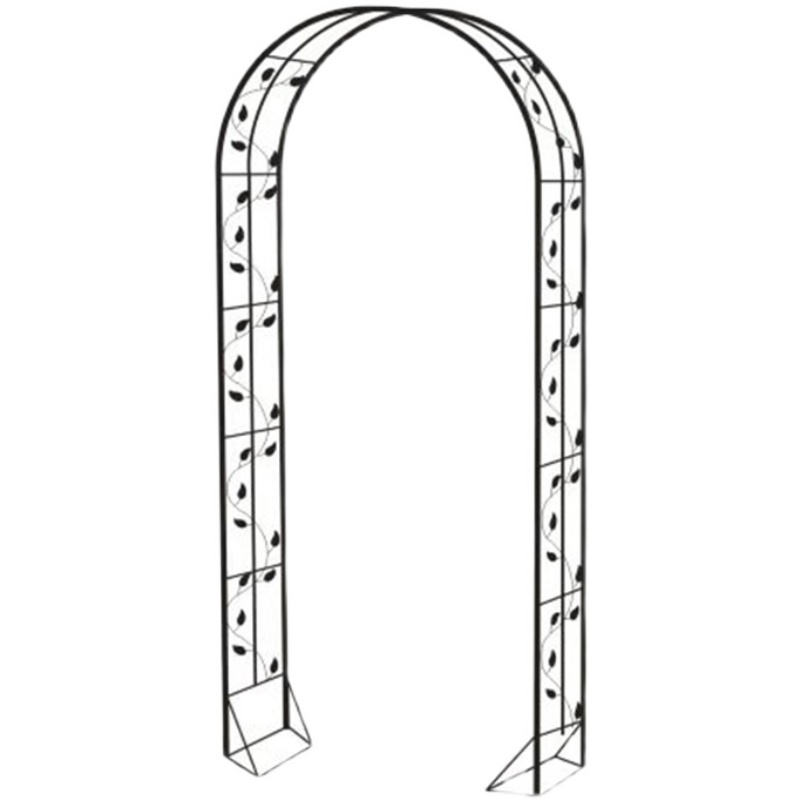升级防锈处理欧式铁艺窗台拱门花架植物爬藤架 户外拱形架攀爬架 - 图2