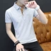 Áo thun nam ngắn tay giản dị 2019 Áo thun cotton mùa hè 2018 Áo thun liền thân màu áo thun Hàn Quốc - Polo áo thun polo nam Polo