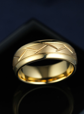 飒雅男士钨金高级感戒指