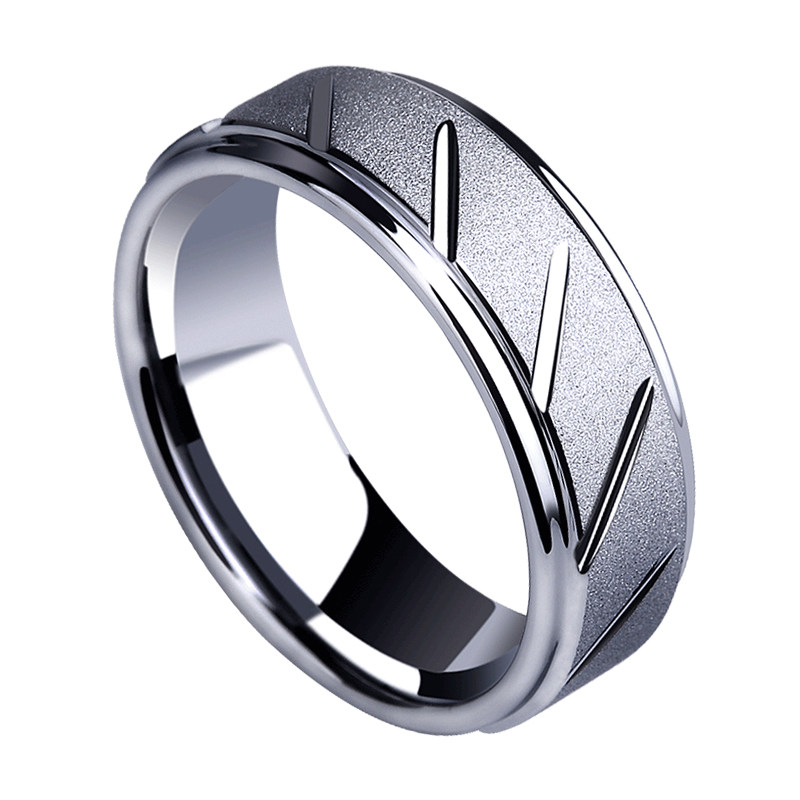 saya不掉色银色简约食指单身男戒指 飒雅戒指/指环