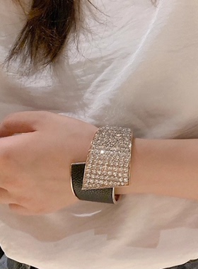 个性金属手镯欧美夸张宽版手环