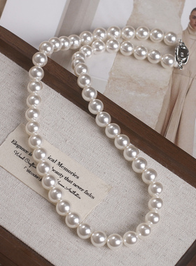 韩国施家珍珠项链女经典百搭
