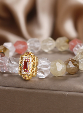 天然多宝水晶手链女款轻奢