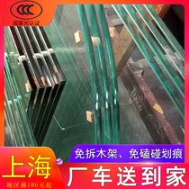 Shanghai factory tempered glass set to make custom matching home table top table panel round square transparent door