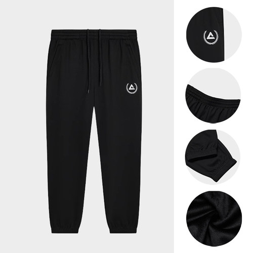 匹克锁温针织抓毛长裤男女冬天鹅绒裤学生运动通勤束脚裤 - 图3