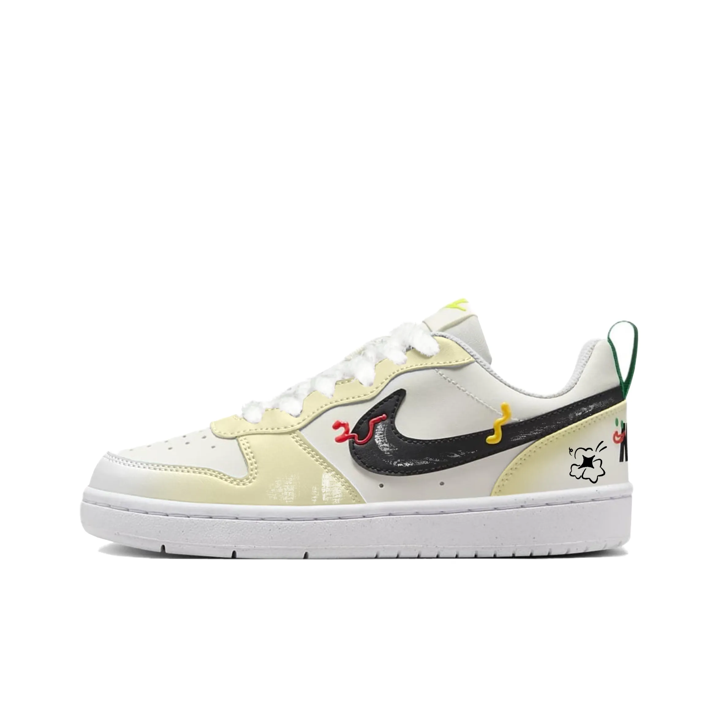 正品定制球鞋 Nike Court Borough青春活动多巴胺学院风低帮板鞋 - 图2