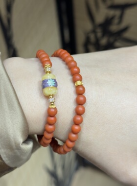 天然南红玛瑙手链女款本命年转运珠手串送女友闺蜜生日礼物新年