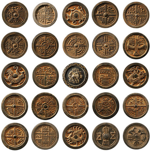 仿古汉代瓦当永受嘉福千秋万岁古典中国风中式装饰摆件拓印拓片 - 图1