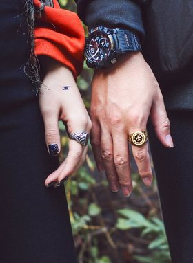 高桥飞鸟戒指钛钢指环飞鹰图腾