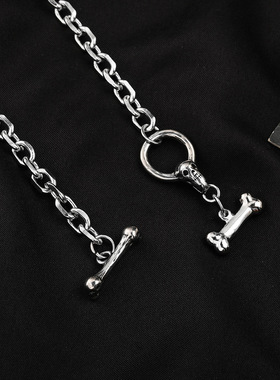 个性ins骨头OT扣毛衣链潮人男女