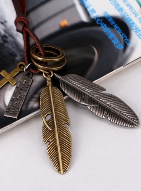 春夏挂件毛衣链潮男士项链复古