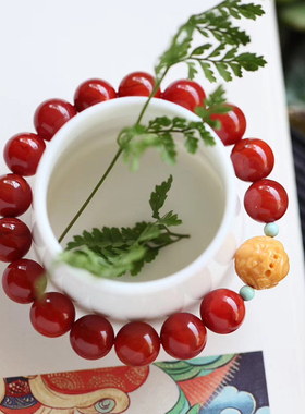 南红玛瑙满色大气水晶手串