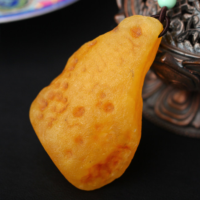 碧雅波罗的海天然蜜蜡原皮原石项坠 碧雅颈饰