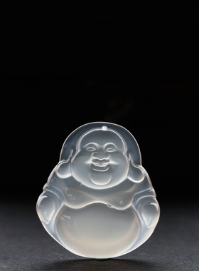 立体项坠佛像冰透饰品白玛瑙