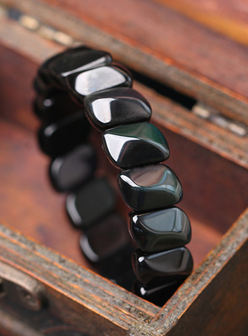 碧雅珠宝男女黑曜石水晶秀气现货