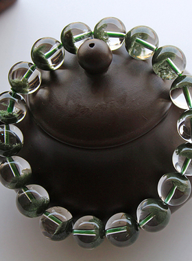 绿幽灵天然异象水晶手串