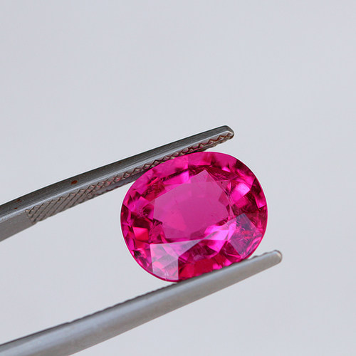 碧雅红碧玺公主方裸石rubelite戒面 碧雅其它首饰