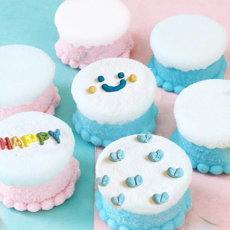 迷你小蛋糕棉花糖装饰摆件3D卡通立体软糖果儿童生日甜品点缀装扮 - 图3