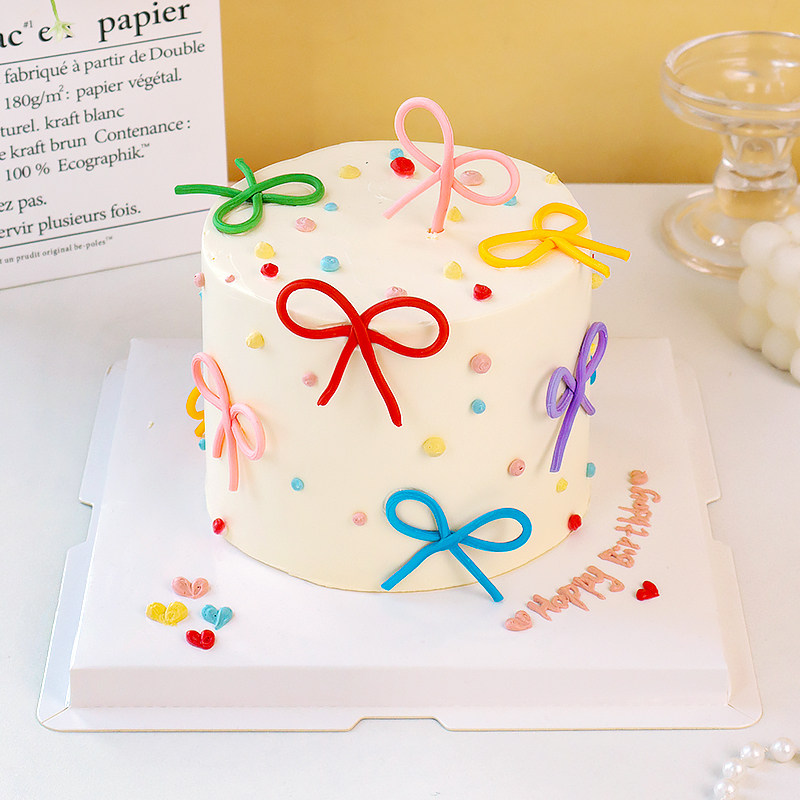 翻糖蝴蝶结成品蛋糕装饰彩色巧克力多巴胺小蝴蝶结ins风甜品点缀,淘宝优惠券,粉丝福利购,淘宝优惠卷