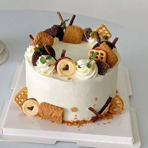 饼干蛋糕装饰焦糖小熊饼干爱心碱水蝴蝶结森系生日甜品台烘焙摆件 - 图3