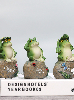 小青蛙仿真动物微景观树脂工艺品