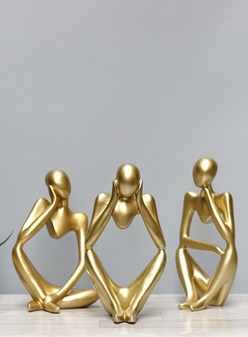 抽象人物简约现代风书房软装饰品