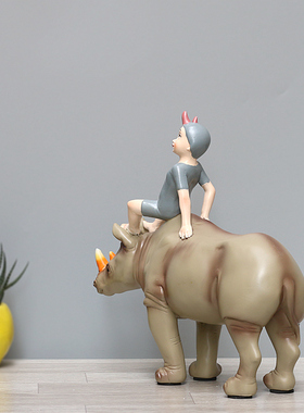 北欧童话动物客厅卧室树脂工艺品