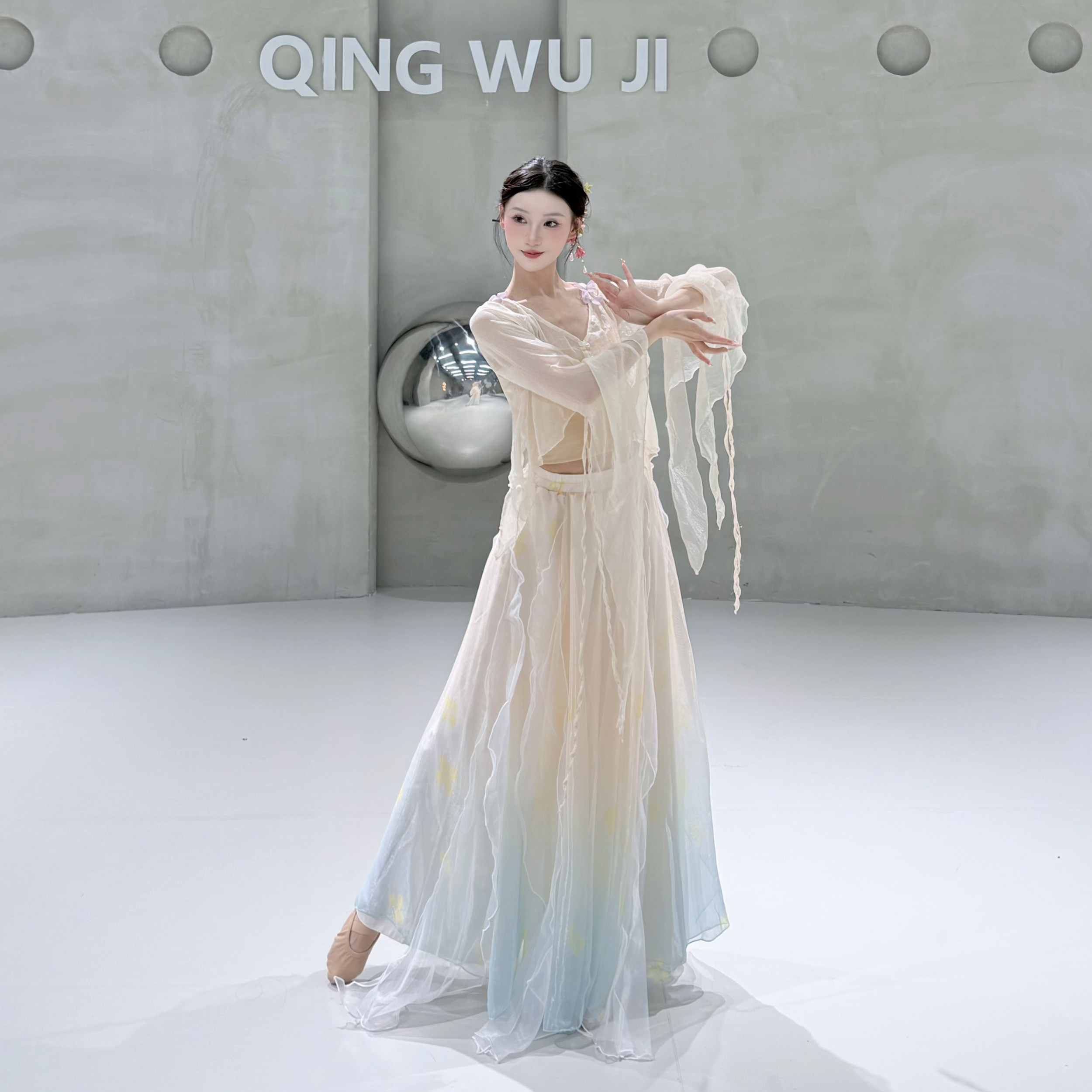 古典舞服渐变身韵纱衣女宽松中国舞民族舞飘逸裙裤练功服套装,淘宝优惠券,粉丝福利购,淘宝优惠卷