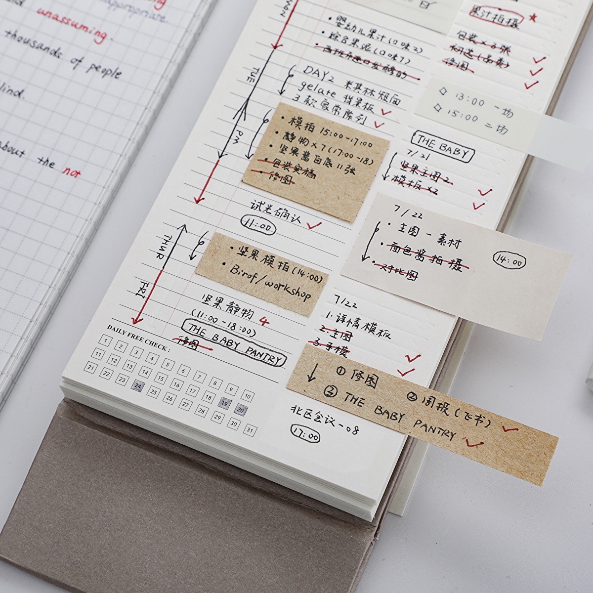 简约台历式月计划本ins学生用办公工作日程本diy时间管理备忘本子 - 图0