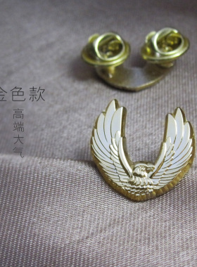 银色胸针雄鹰展翅西服立体勋章