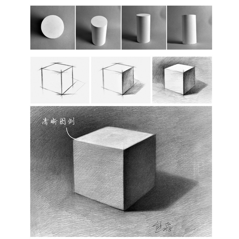 石膏几何体从入门到精通素描书入门自学教材书籍绘画书结构素描几何体静物基础教程诀窍美术生专用画画美术光线零基础学绘画艺考-图1