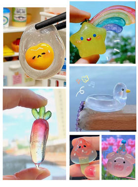 水晶滴胶硅胶捏捏胶可塑性3D立体