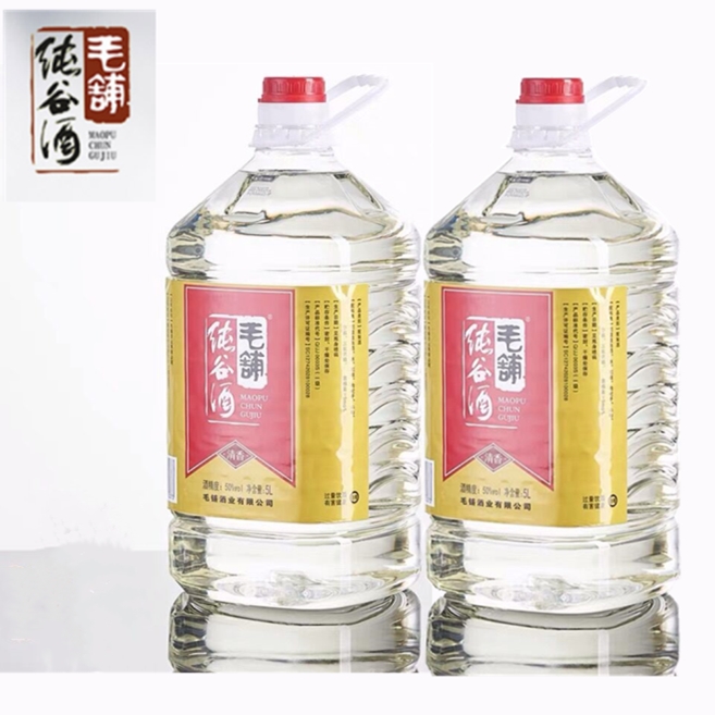 劲牌毛铺10斤柔和42度50度纯谷酒5L兰壶黄壶粮食酒劲头足桶装谷酒 - 图1